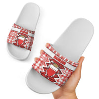 Bahrain Slide Sandals Royal Coat Of Arms And Map Islamic Pattern