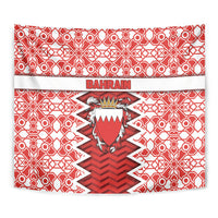 Bahrain Tapestry Royal Coat Of Arms And Map Islamic Pattern