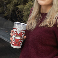 Personalized Bahrain Tumbler Cup Royal Coat Of Arms And Map Islamic Pattern