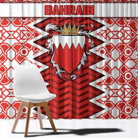 Bahrain Window Curtain Royal Coat Of Arms And Map Islamic Pattern