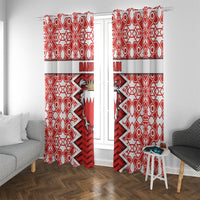 Bahrain Window Curtain Royal Coat Of Arms And Map Islamic Pattern