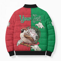 Personalized Italy Bomber Puffer Jacket Sparrow With Symbol Italiana - Wonder Print Shop