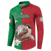 Personalized Italy Button Sweatshirt Sparrow With Symbol Italiana - Wonder Print Shop