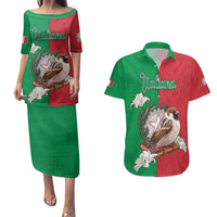 Personalized Italy Couples Matching Puletasi and Hawaiian Shirt Sparrow With Symbol Italiana - Wonder Print Shop