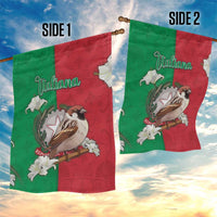 Italy Garden Flag Sparrow With Symbol Italiana - Wonder Print Shop