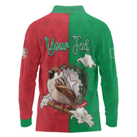 Personalized Italy Long Sleeve Polo Shirt Sparrow With Symbol Italiana - Wonder Print Shop