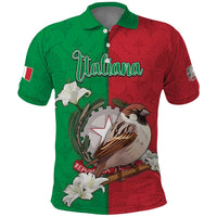 Personalized Italy Polo Shirt Sparrow With Symbol Italiana - Wonder Print Shop