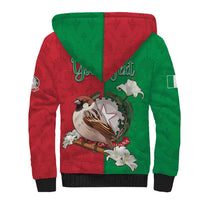 Personalized Italy Sherpa Hoodie Sparrow With Symbol Italiana - Wonder Print Shop