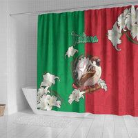 Italy Shower Curtain Sparrow With Symbol Italiana - Wonder Print Shop