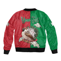 Personalized Italy Sleeve Zip Bomber Jacket Sparrow With Symbol Italiana - Wonder Print Shop