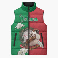 Personalized Italy Sleeveless Puffer Jacket Sparrow With Symbol Italiana - Wonder Print Shop