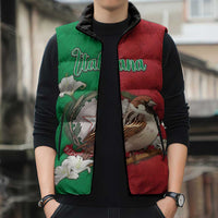 Personalized Italy Sleeveless Puffer Jacket Sparrow With Symbol Italiana - Wonder Print Shop