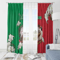 Italy Window Curtain Sparrow With Symbol Italiana - Wonder Print Shop