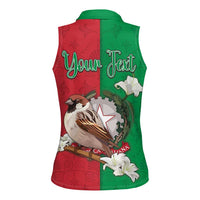 Personalized Italy Women Sleeveless Polo Shirt Sparrow With Symbol Italiana - Wonder Print Shop