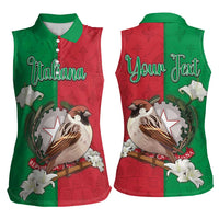 Personalized Italy Women Sleeveless Polo Shirt Sparrow With Symbol Italiana - Wonder Print Shop