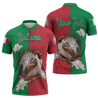 Personalized Italy Zipper Polo Shirt Sparrow With Symbol Italiana - Wonder Print Shop