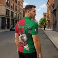 Personalized Italy Zipper Polo Shirt Sparrow With Symbol Italiana - Wonder Print Shop