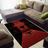 Albania Area Rug Black Double Headed Eagle - Wonder Print Shop
