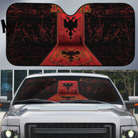 Albania Auto Sun Shade Black Double Headed Eagle - Wonder Print Shop