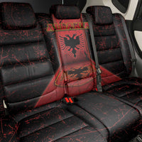 Albania Back Car Seat Cover Black Double Headed Eagle - Wonder Print Shop