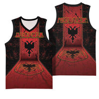 Personalized Albania Basketball Jersey Black Double Headed Eagle - Wonder Print Shop