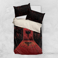 Albania Bedding Set Black Double Headed Eagle - Wonder Print Shop