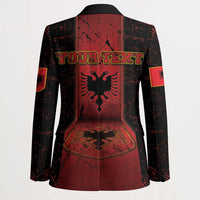 Personalized Albania Blazer Black Double Headed Eagle - Wonder Print Shop