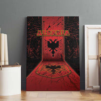 Albania Canvas Wall Art Black Double Headed Eagle - Wonder Print Shop