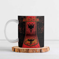 Personalized Albania Ceramic Mug Black Double Headed Eagle - Wonder Print Shop
