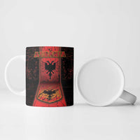 Personalized Albania Ceramic Mug Black Double Headed Eagle - Wonder Print Shop