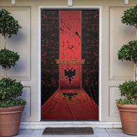 Albania Door Cover Black Double Headed Eagle - Wonder Print Shop