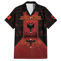 Personalized Albania Family Matching Long Sleeve Bodycon Dress and Hawaiian Shirt Black Double Headed Eagle - Wonder Print Shop