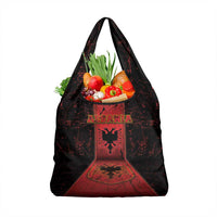 Albania Grocery Bag Black Double Headed Eagle - Wonder Print Shop