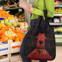 Albania Grocery Bag Black Double Headed Eagle - Wonder Print Shop