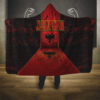 Albania Hooded Blanket Black Double Headed Eagle - Wonder Print Shop