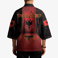 Personalized Albania Kimono Black Double Headed Eagle - Wonder Print Shop