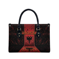 Albania Leather Bag Black Double Headed Eagle - Wonder Print Shop