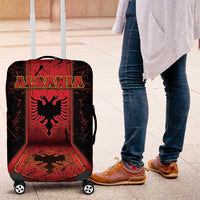 Albania Luggage Cover Black Double Headed Eagle - Wonder Print Shop