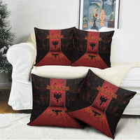 Albania Pillow Cover Black Double Headed Eagle - Wonder Print Shop