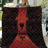Albania Quilt Black Double Headed Eagle - Wonder Print Shop