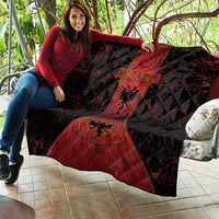 Albania Quilt Black Double Headed Eagle - Wonder Print Shop