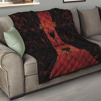 Albania Quilt Black Double Headed Eagle - Wonder Print Shop