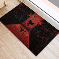 Albania Rubber Doormat Black Double Headed Eagle - Wonder Print Shop
