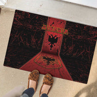 Albania Rubber Doormat Black Double Headed Eagle - Wonder Print Shop