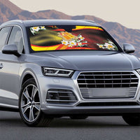 Andorra Auto Sun Shade The Grandalla Flowers With Symbol - Wonder Print Shop