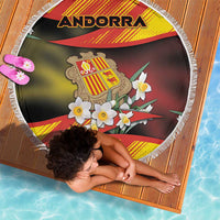 Andorra Beach Blanket The Grandalla Flowers With Symbol - Wonder Print Shop