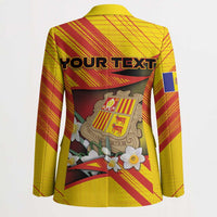 Personalized Andorra Blazer The Grandalla Flowers With Symbol - Wonder Print Shop
