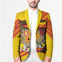 Personalized Andorra Blazer The Grandalla Flowers With Symbol - Wonder Print Shop