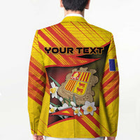 Personalized Andorra Blazer The Grandalla Flowers With Symbol - Wonder Print Shop