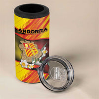 Personalized Andorra 4 in 1 Can Cooler Tumbler The Grandalla Flowers With Symbol - Wonder Print Shop